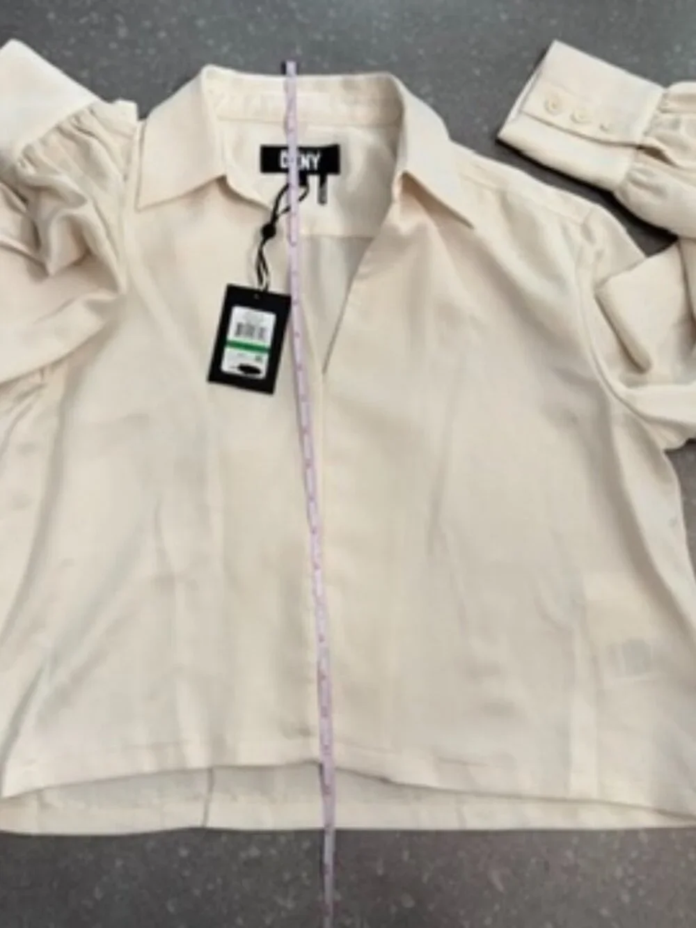 DKNY Ivory Long Sleeve Blouse – Size Large (NWT) - Picture 15 of 16